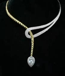 Fashion Diamond Necklace With Modern Design Perfect For Work Events Evening Gatherings Or Weekend Celebrations